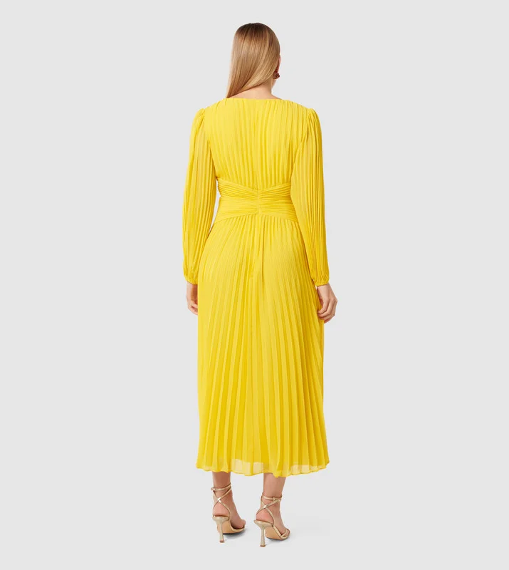 فورايفر نيو JOCELYN Accordion Pleated Midi Dress